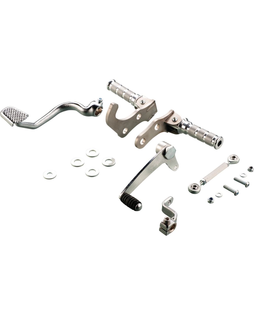Repose-pieds Frein Moto - Pédale Arrière Universelle Pour Trou De 8 Mm - Aluminium Noir Anodisé