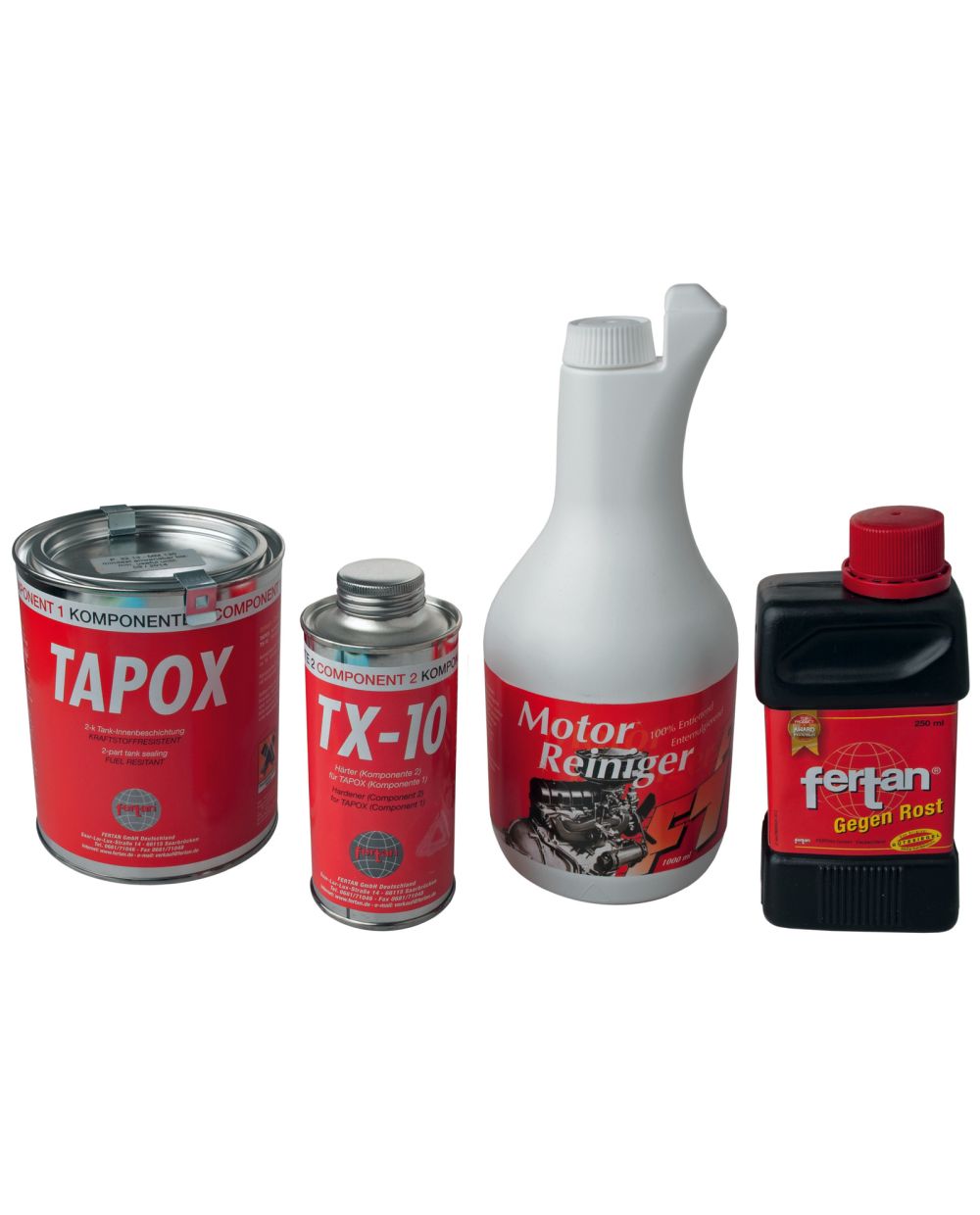 Kit traitement de réservoir complet FERTAN/TAPOX en 7 étapes, 4