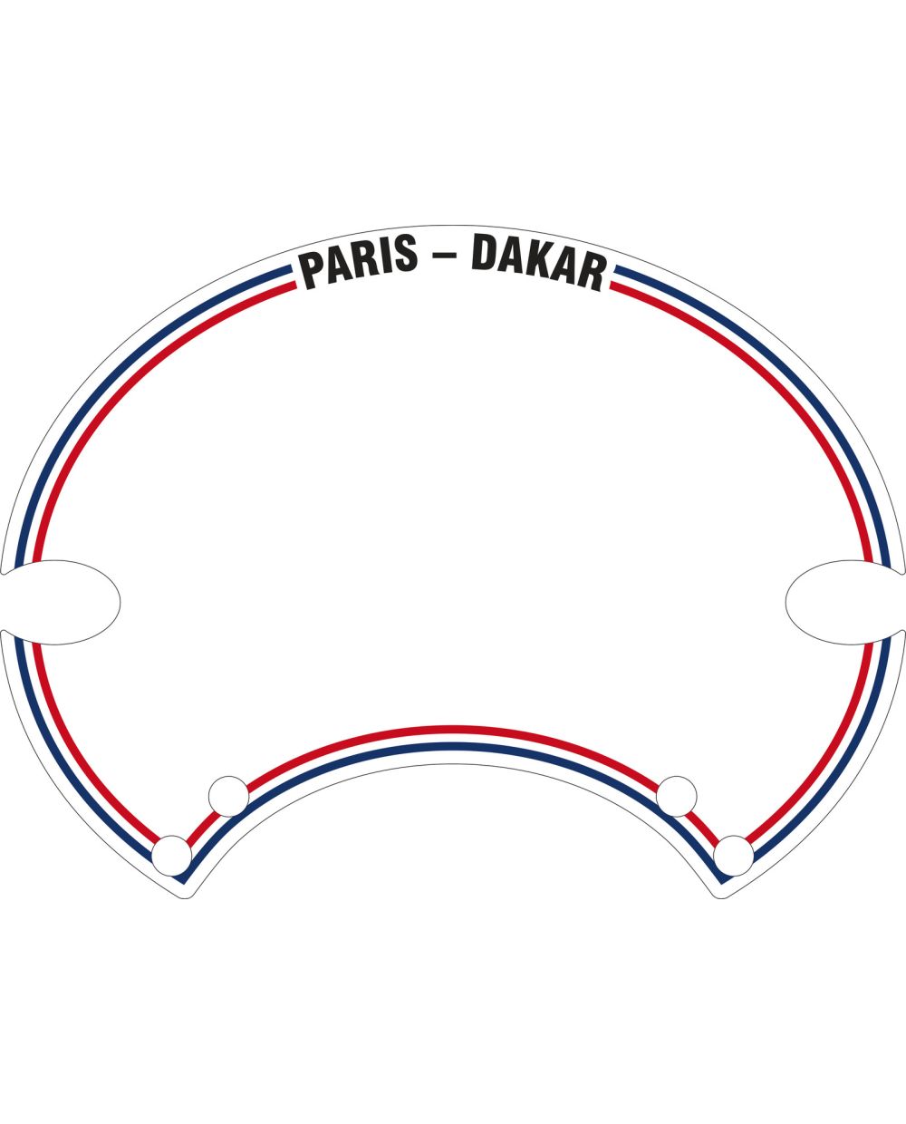Autocollant Paris-Dakar, pour plaque porte-numéro SixDays PrestonPetty,  Art. 60405W/G, 60406W/G bzw. 60407W/G. Pièce