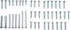 Engine Screw Set, hexagon socket screws, galvanised, grade 8.8, 42-piece
