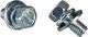 Seat Mounting Kit with Hexagon Head (Seat-to-frame mounting, M8 bolt with captive washer & spring washer, 12 mm spanner size, chrome-plated)