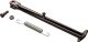 KEDO side stand set incl. bolt, nut and one spring (version WITHOUT deflector plate, for frames from 1980 and later with 12mm bore)