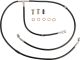 Steel Braided Brake Line T700, black, one-piece T-shape, from yoke complete with banjo bolts, for fender 31092S/W, without approval
