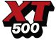 Emblème autocollant 'XT500S', rouge/noir/blanc, pièce