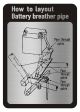 Information Sticker Routing Battery Breather Hose, black/silver, mounting point: side cover left/inside