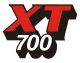 Fuel Tank Logo/Emblem 'XT700', red/white black, 1 piece