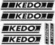 KEDO Sponsor Sticker Set 6pcs., black (background transparent)