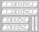 KEDO Sponsor Sticker Set 6pcs., white (background transparent)