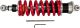 Amortisseur central YSS, ressort rouge, détente réglable sur 60 positions, précontrainte réglable, hauteur réglable +10mm. Homologué