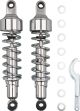 YSS Replika Stereo Rear Shocks, 1 pair, 320mm, chrome housing, 5-way adjustable spring preload, chrome spring + cap, with Vehicle Type Approval