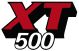 Emblème de réservoir 'XT500', noir/rouge/blanc, pièce, pour réservoir fond blanc