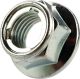 Rear Sprocket Mounting Nut, M10x1.25 flanged lock nut AF14 with metal clamping part, OEM reference #   90185-10011