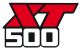 Emblème de réservoir 'XT500' noir/rouge/blanc, pièce