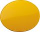 Plaque porte-numéro Vintage, oval, jaune, taille: 270x215mm. Pièce