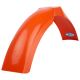 Front Fender Preston Petty MX (dark orange coloured), dim. approx.: width from /max. 15cm, hi./max. 12cm, from yoke to front 48cm, backwards 41cm