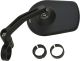 Daytona Handlebar End Mirror MT-Style, aluminium black, incl. spacer rings, fits 22+25.4mm, e-approved, mounting on handlebars or Daytona handlebar ends