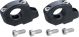 Handlebar Riser +28 mm and 16mm Offset, 28,6mm handlebar clamp brackets - spacer brackets, aluminium black (with Part Certificate)