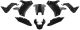 Racetech T7 Revolution Fairing Kit (8 pieces), black through-coloured polypropylene, can be mounted using the original screws