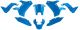 Racetech T7 Revolution Fairing Kit (8 pieces), light blue through-coloured polypropylene, can be mounted using the original screws