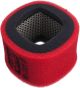 Filtre à air TT en 3 pièces, mousse rouge ext., mousse noire fine, cage. (mousses lavables)