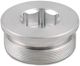 Bouchon de tube de fourche, alu, pièce (6 pans int., sans joint torique), pour conversion assistance pneumatique