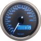 Daytona 'Velona' Speedometer 260km/h, 60x45mm (km/h, Odometer, Trip, Voltmeter, Clock) Blue Illuminated