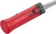 Voyant de contrôle 12V, rouge, diam. montage 6mm, taille 7x23mm, à clipser sur support de 1 à 3mm