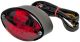 Mini feu arrière CatEye 'Micro', siglé 'E' (verre transparent rouge/corps noir)