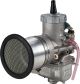 Cornet alu avec grille et filtre mousse remplaçable (long. 55mm, raccord 62mm), collier inox