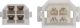 Fiche 4 contacts, 2X4 contacts ronds inclus (fiche à cran d'arrêt)