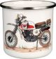 Tasse Nostalgie XT500 Paris-Dakar, env. 300ml, émail avec bordure métallique (lavage main conseillé), en coffret cadeau