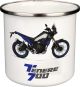 Nostalgic Mug ' T700 blue' 300ml, enamel with metal rim (hand wash recommended)