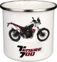 Nostalgic Mug ' T700 white/red' 300ml, enamel with metal rim (hand wash recommended)