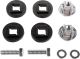 Headlight Mounting Set 'Easy-Mount', 2x aluminium bushing with M8 thread / 4x rubber, for mounting the original metal and plastic headlight