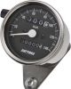 Daytona 'Mechanica II' Mini Speedometer, 140km/h display, 60mm diameter, stainless steel case, black dial, LED illumination 12V, without bracket