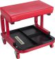 Workshop Seat, with tool tray, perfect for relaxed work on the motorcycle if no lifting platform is available, up to 150kg, 360° rotatable