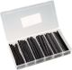 Gaines thermo rétractiles, 100 pièces, noir/gris, rétraction: 2:1