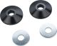 Mini Indicator Adapter for Front Turn Signal Bracket/Headlight Bracket, fits turn signals with M8 bolts, aluminum black anodized, 1 pair