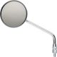 Chrome Mirror, round, 1 piece, mirror arm 190+70mm, mirror surface 107mm,  e-approved, M10x1.25mm right-hand thread (not for Yamaha right side)