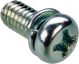 Phillips Head Screw M4x8mm and spring washer, zinc-plated, Japanese standard (JIS) with small head diameter, 1 piece