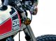 Kit catadioptres latéraux (jaune) XT500, la paire, support inox, refabrication