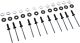 Mounting Kit, black, for fender extension, item no. 50791-XX, 10 black blind rivets and 20 washers (black/silver)