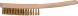 Brosse métallique, poils laiton ondulés 0.35mm, triple rangée, manche bois, env. 28cm