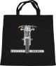 Shopping Bag Black, SR500 print, dim. approx. 38x42cm, 100% cotton (two-colour screen print)