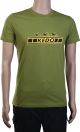 T-Shirt 'KEDO', size M, olive with yellow print (155g/m² cotton), 100% cotton