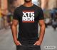 'XT500 Rider' T-shirt, color: black, sizes M-XL, regular fit, 100% cotton