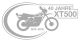 Autocollant commémoratif '40 Jahre XT500', argent, taille env. 190x95mm, pièce