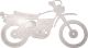 XT500 Christmas Tree Ornament, can be used all year round in the garden or in the window, polished stainless steel, with central hanging loop, dim. 141x81mm