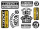 KEDO Sticker Sheet Heritage , DIN A6 sheet with 10 stickers, black/white/yellow