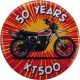 50 Years XT500 Fridge Magnet, 1 piece, diameter approx. 37 mm